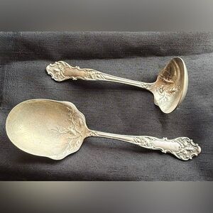 Vintage Roger’s Bros. Serving Spoon and Ladle Set - Silver Plated